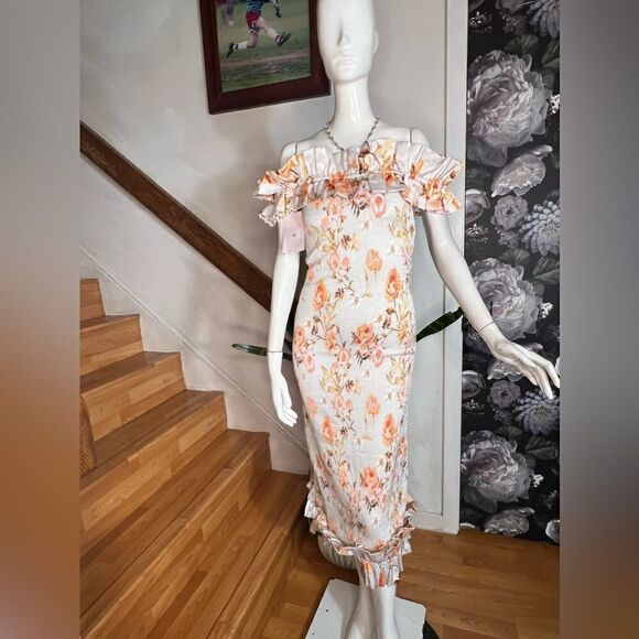 BHLDN The Lilac Dress in Cedar Rose Print/ size 4 - Picture 5 of 7